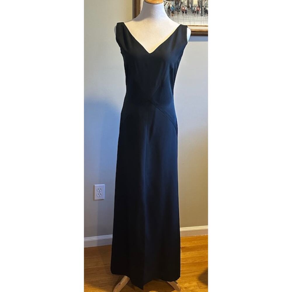 Cesar Galindo New York Fashion Week Black Column Gown Sz 10 EUC MSRP $3,000